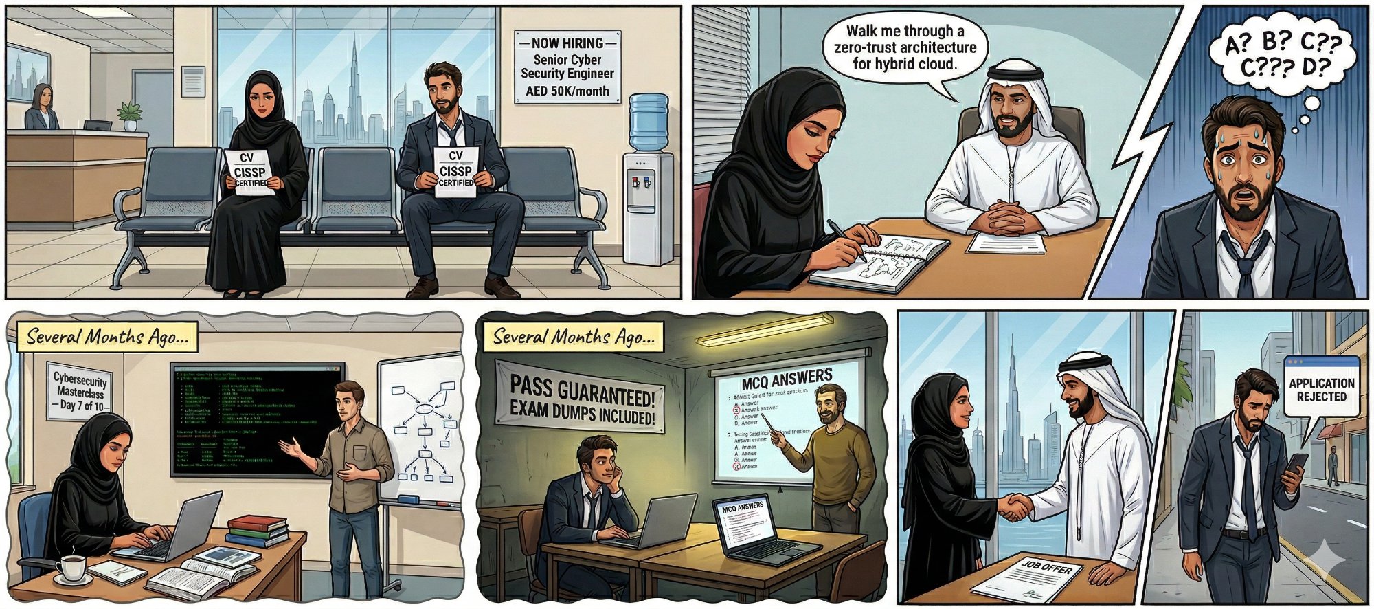 Certification training comic — Yomna vs Ihab